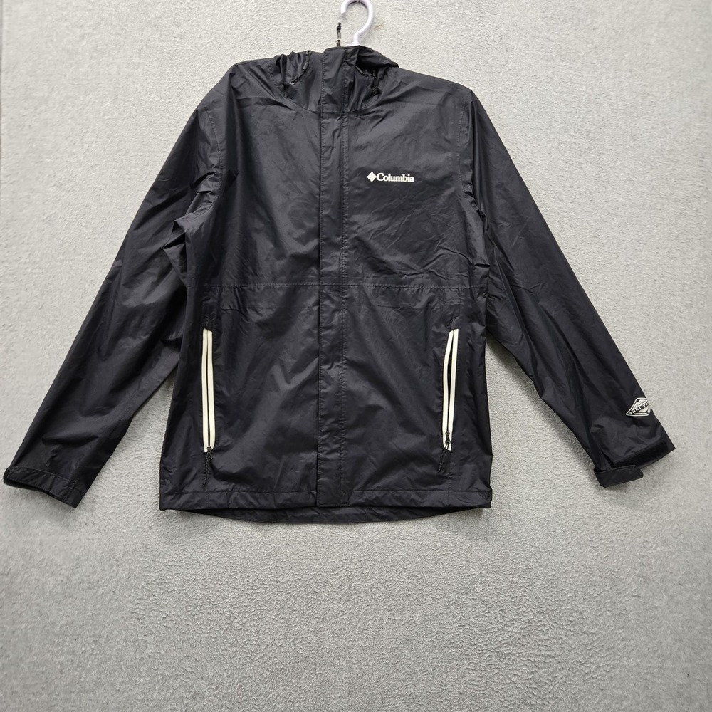 Columbia PFG Men Jacket M Black Nylon Polyester‎ Microfiber Storm